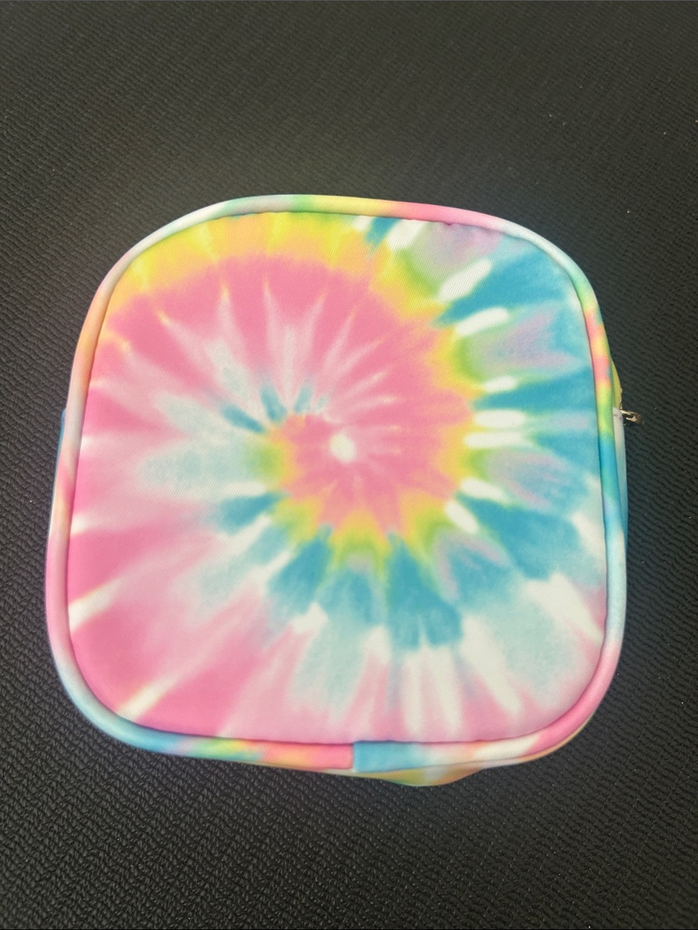 Stoney Clover Lane Pink Blue Yellow Tie-Dye Square Zip Pouch